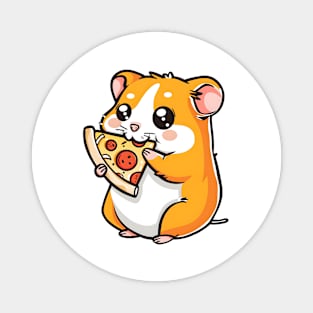 Hamster Eating a Slice of Pizza Magnet